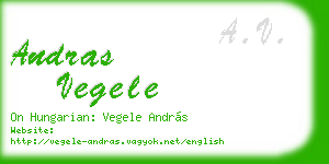 andras vegele business card